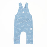 the knit overalls harem romper version on a white background