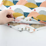 The Snap Opening on the Wrap Up Romper