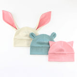 an array of baby hats with animal ears