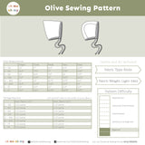 Olive Bonnet Pattern