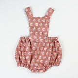 Back of Overall Shortie Sewing Pattern on white background