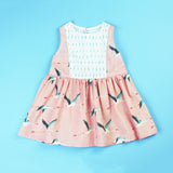 flamingo dress with contrast panel