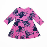 Back of Long Sleeve Knit Dress PDF Pattern on White Background