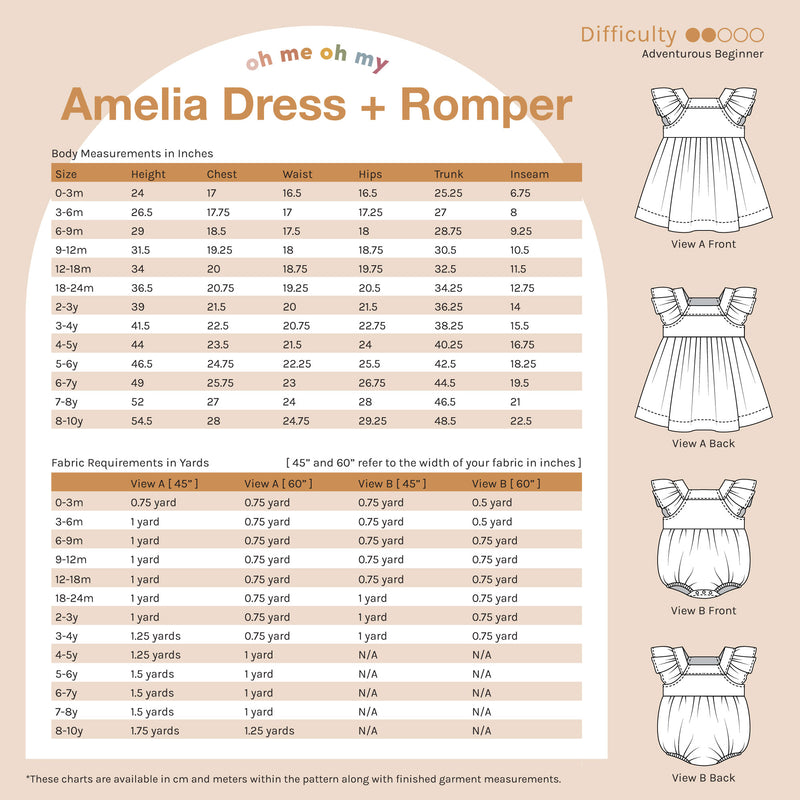 Amelia Dress + Romper Pattern