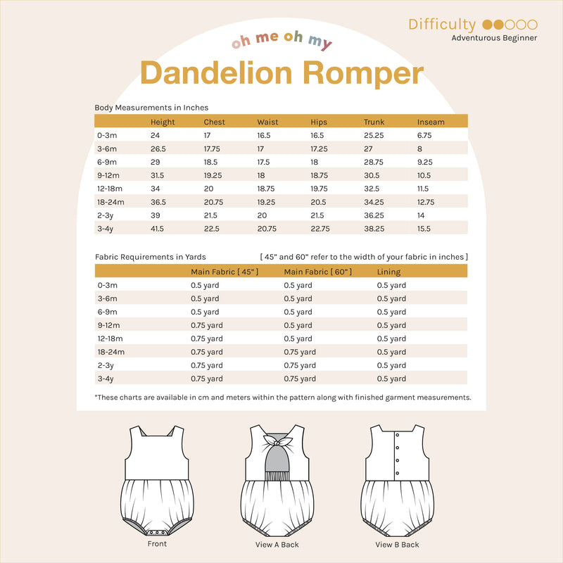 Dandelion Romper Pattern