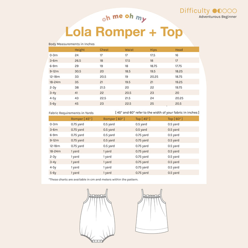 Lola Romper + Top Pattern