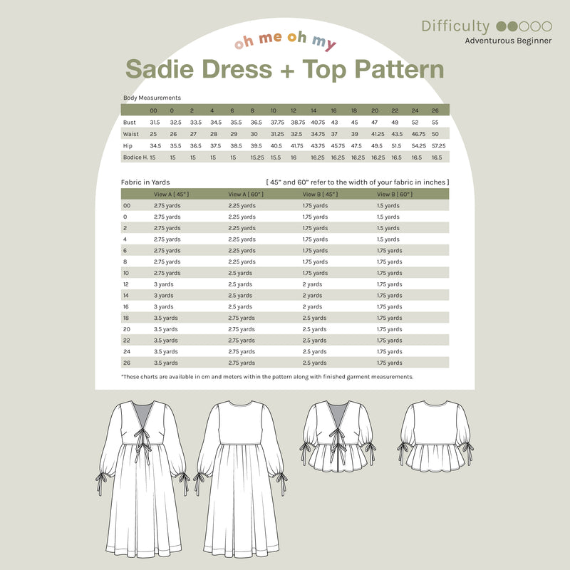 Sadie Dress + Top Pattern