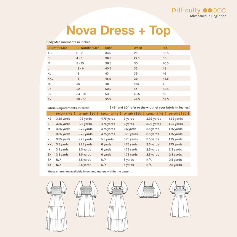 Nova Dress + Top Pattern