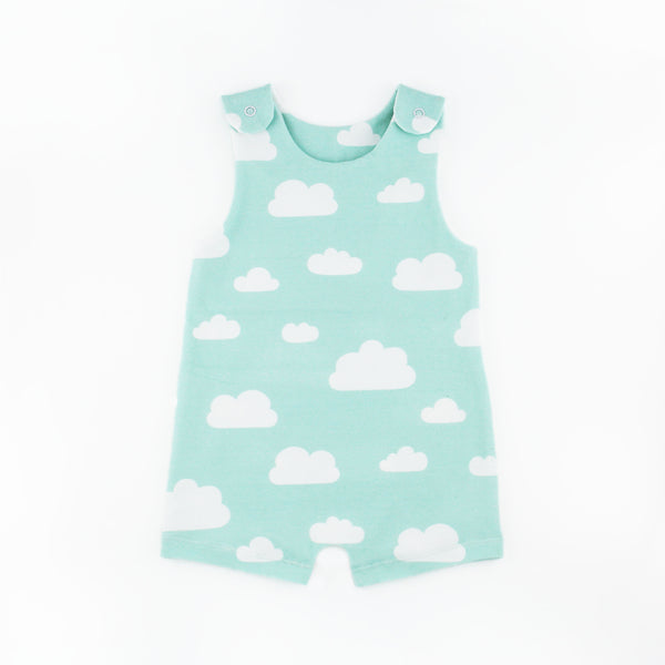Shorts cloud romper pattern on a white background
