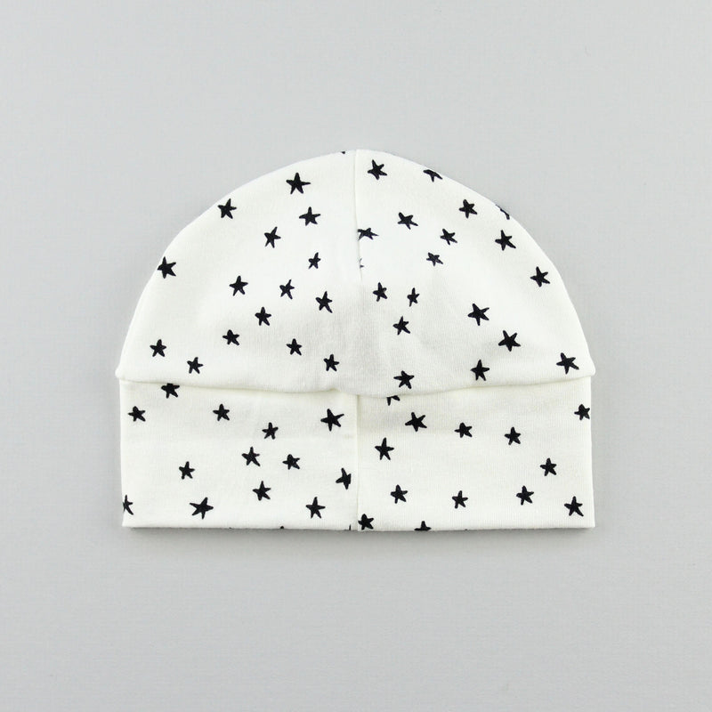 the back of the star baby hat