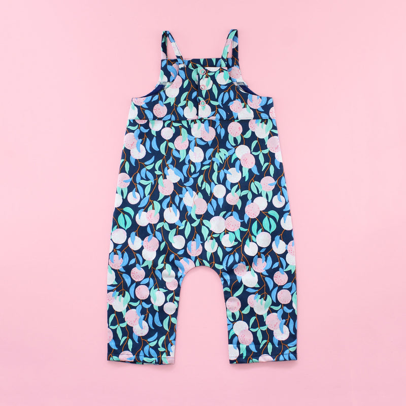 Back of Poppy Romper Sewing Pattern with No Ruffle and Pants