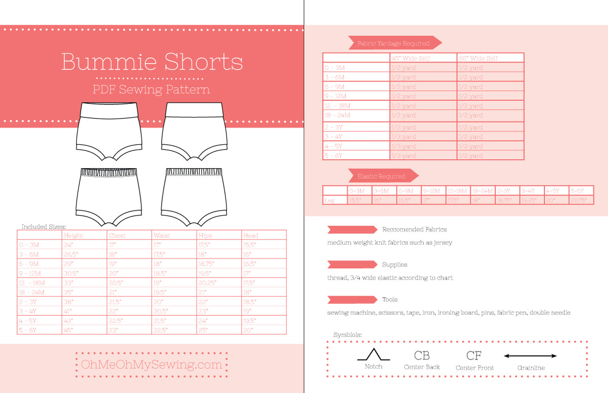 Bummie Shorts Pattern – OhMeOhMySewing bummie-shorts-pattern-ohmeohmysewing