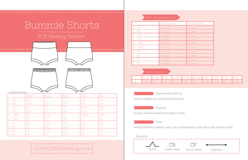 Bummie Shorts Pattern