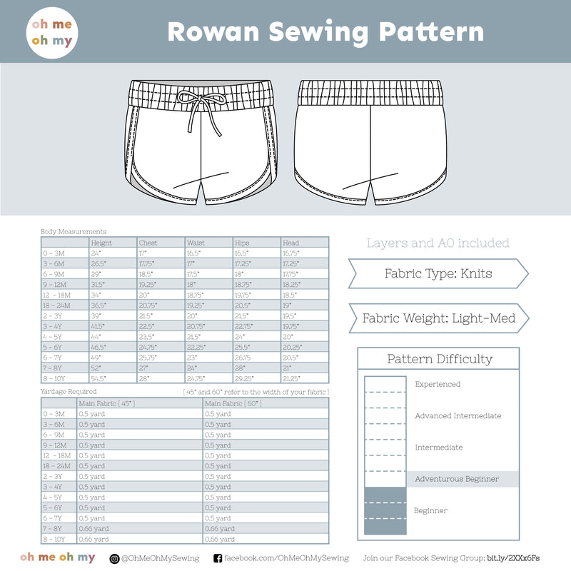 Rowan Shorts Pattern