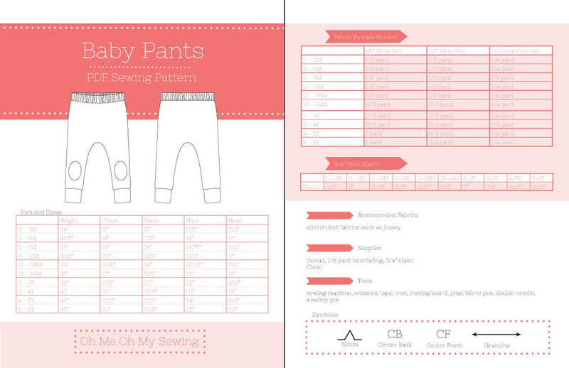 the baby pants pdf sewing pattern