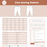Zion Leggings Pattern